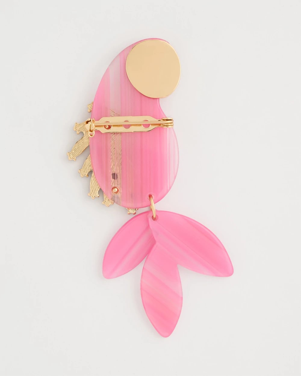 Chico's Chic Pink Parrot Brooch Pink