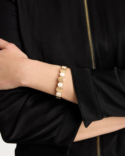 Chico's White Resin Glam Stretch Bracelet White