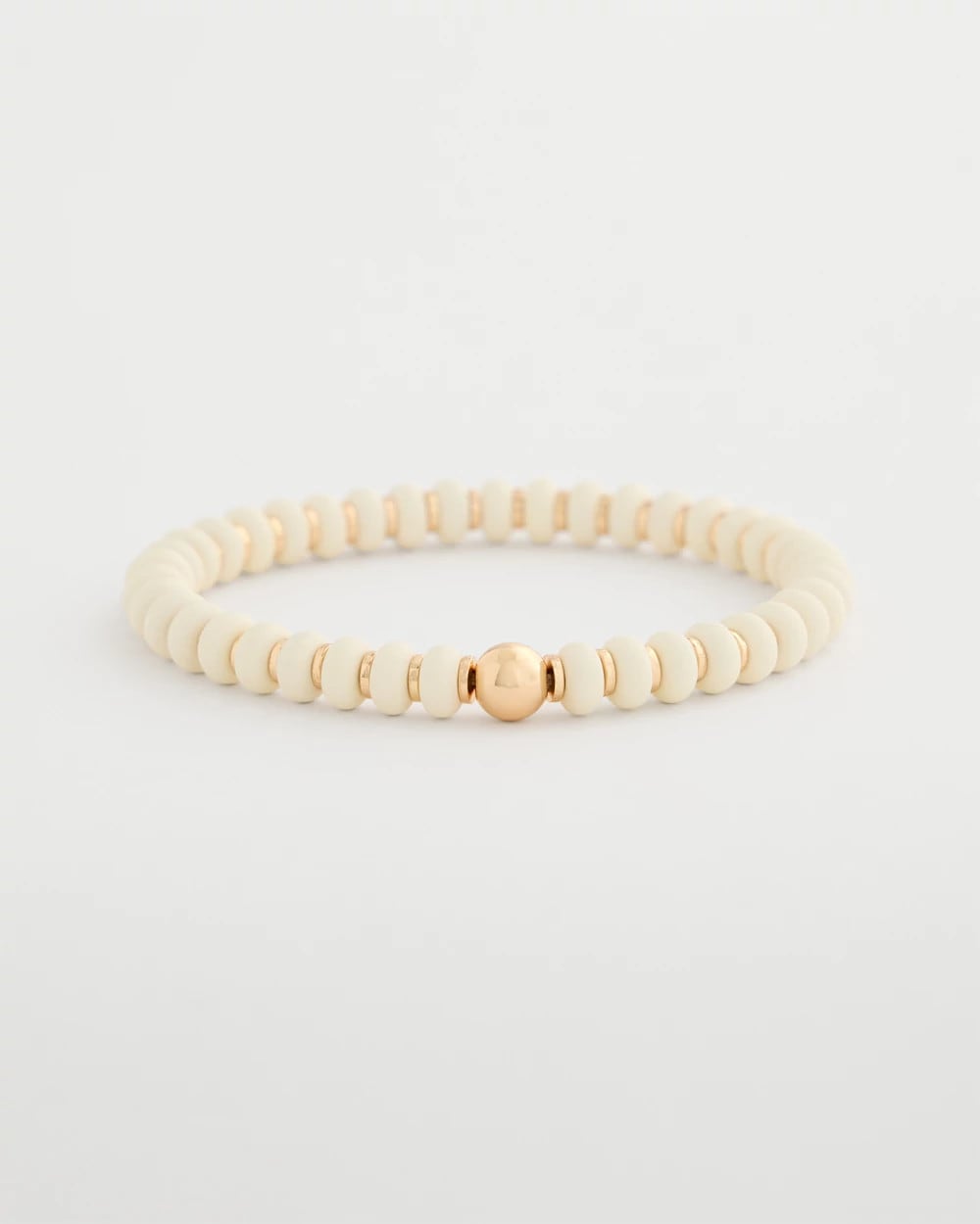 Chico's Neutral Round Stretch Bracelet White