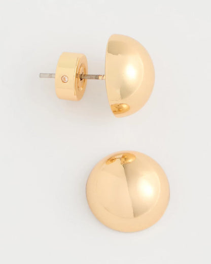 Chico's Mini Goldtone Sphere Stud Earrings Gold