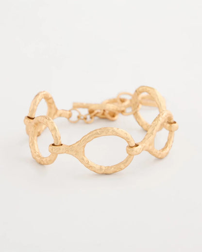 Chico's Goldtone Open Link Toggle Bracelet Gold