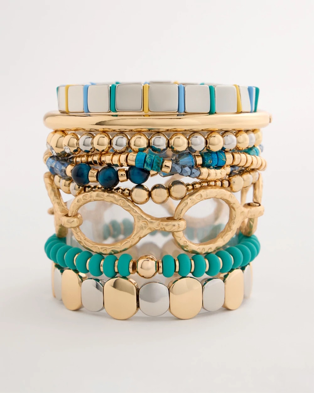 Chico's Goldtone Open Link Toggle Bracelet Gold