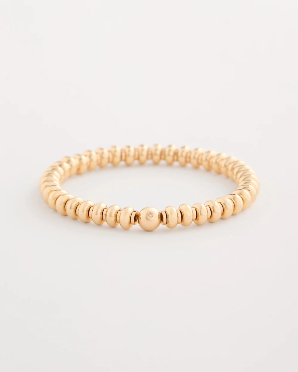 Chico's Goldtone Rounded Stretch Bracelet Gold