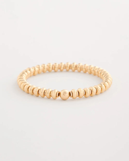 Chico's Goldtone Rounded Stretch Bracelet Gold