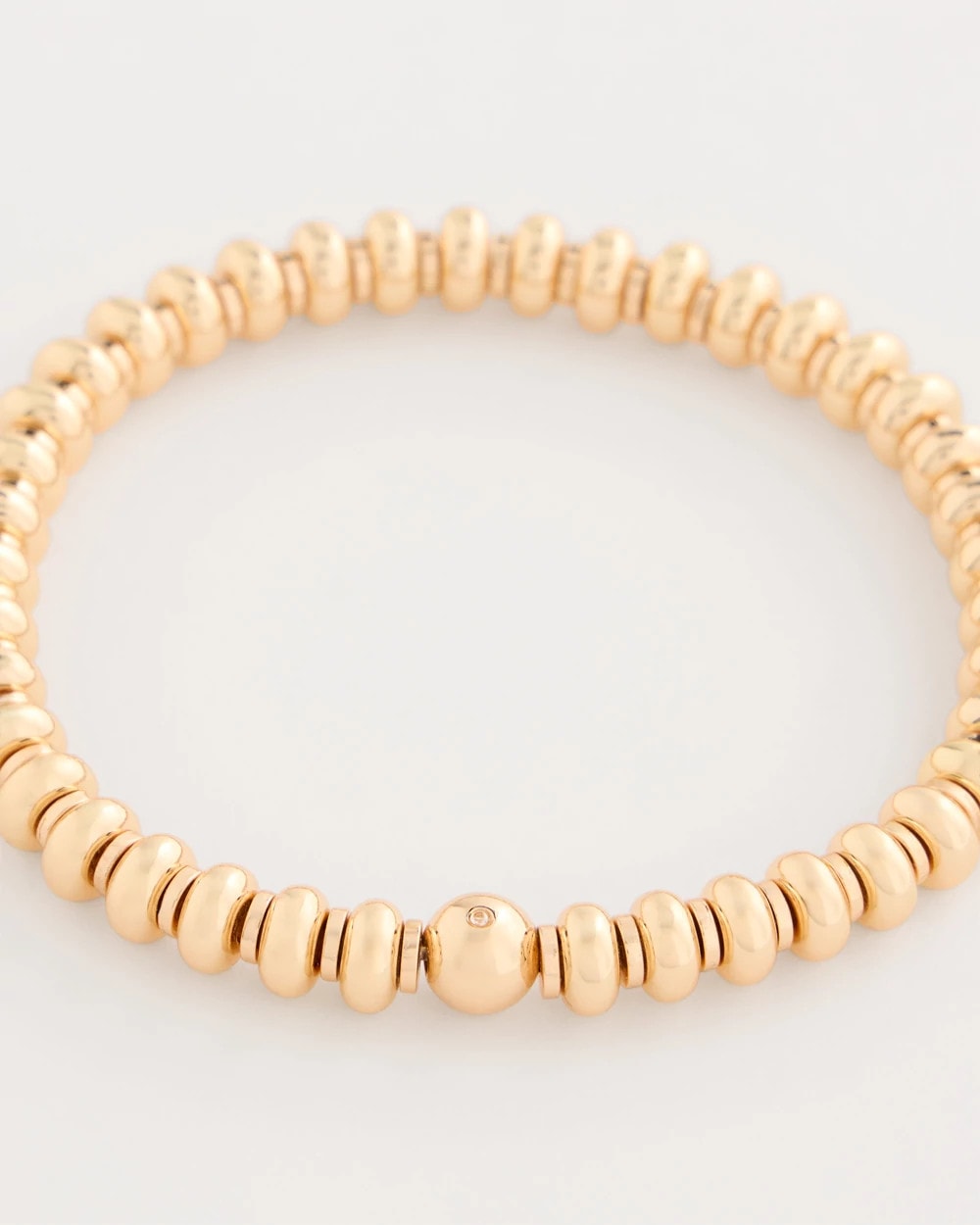 Chico's Goldtone Rounded Stretch Bracelet Gold