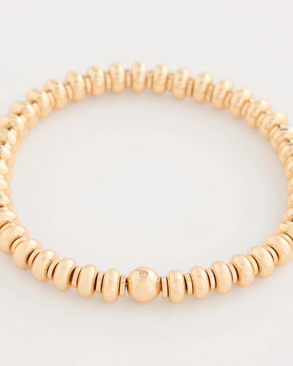 Chico's Goldtone Rounded Stretch Bracelet Gold