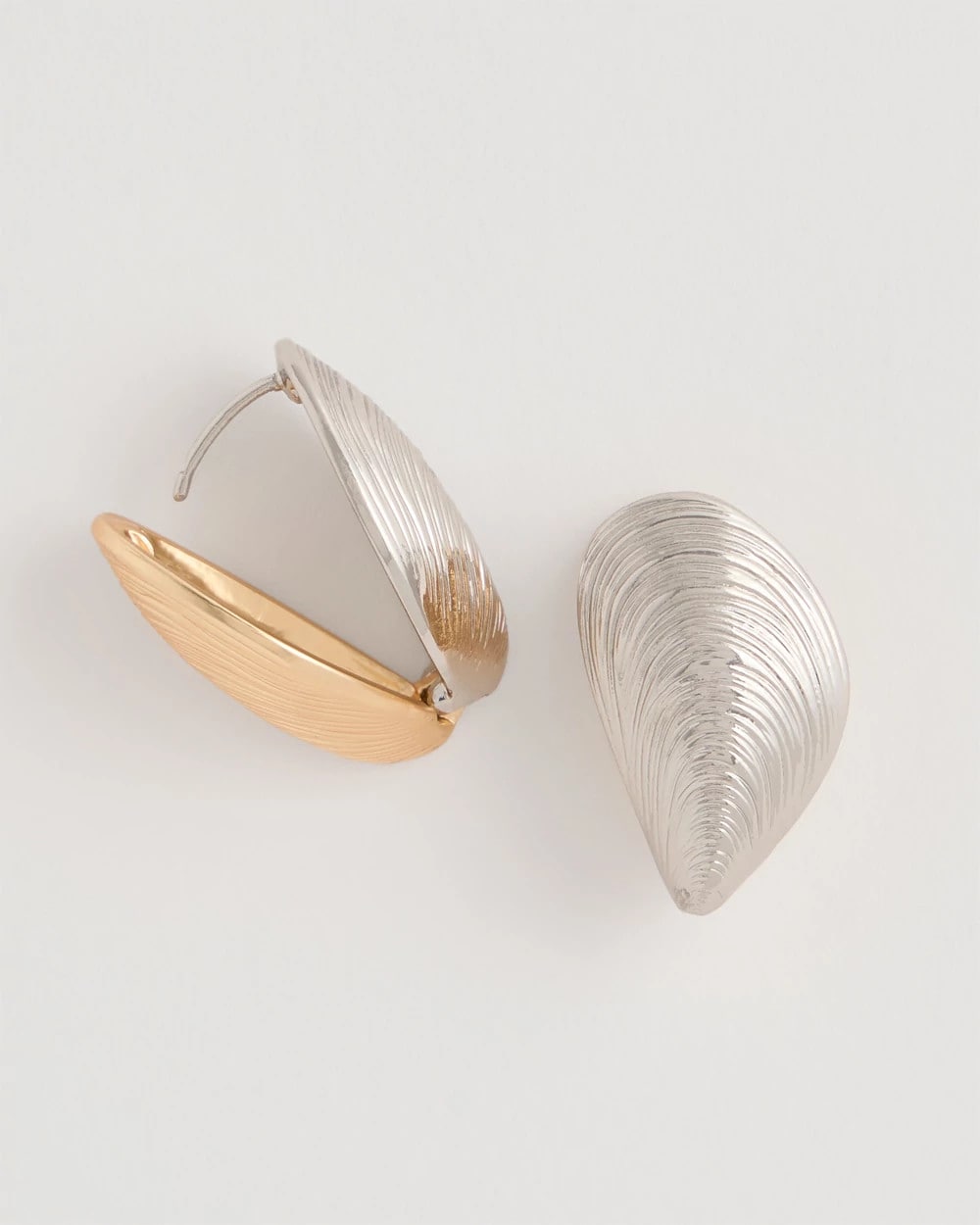 Chico's Mixed Metal Shell Earrings Mixed Metals