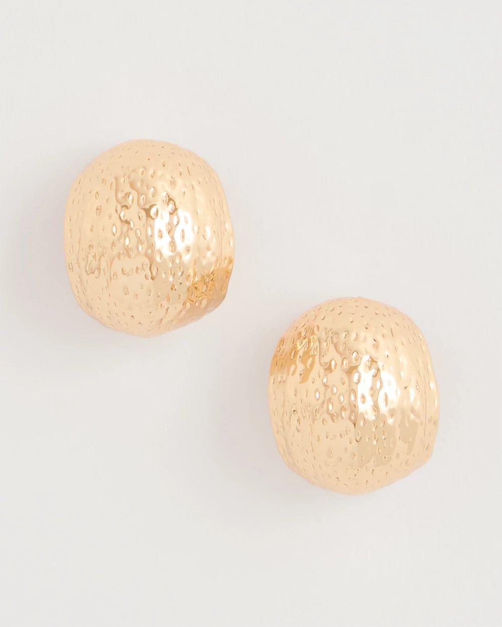 Chico's Crinkle Goldtone Hoop Earrings Gold
