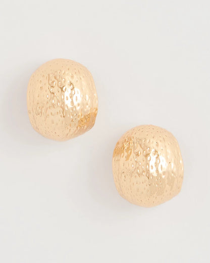 Chico's Crinkle Goldtone Hoop Earrings Gold