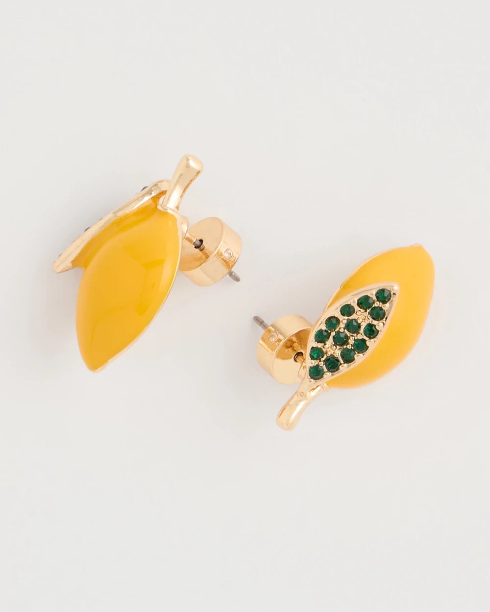 Chico's Luxurious Lemon Stud Earrings Yellow