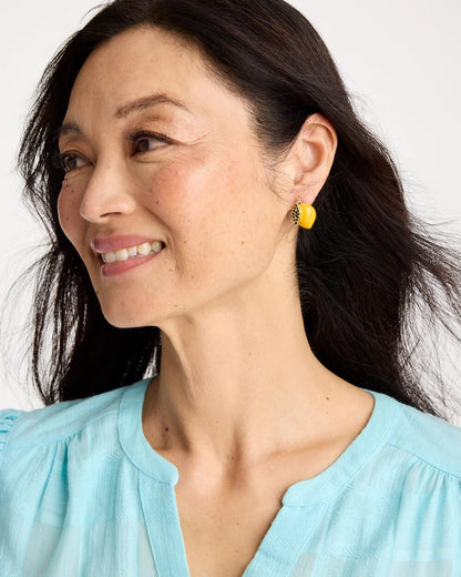 Chico's Luxurious Lemon Stud Earrings Yellow