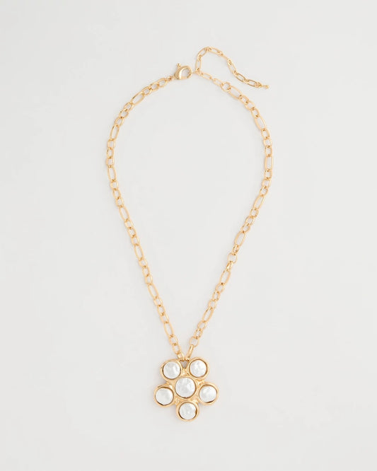 Chico's Siren Faux Pearl Pendant Necklace Pearl