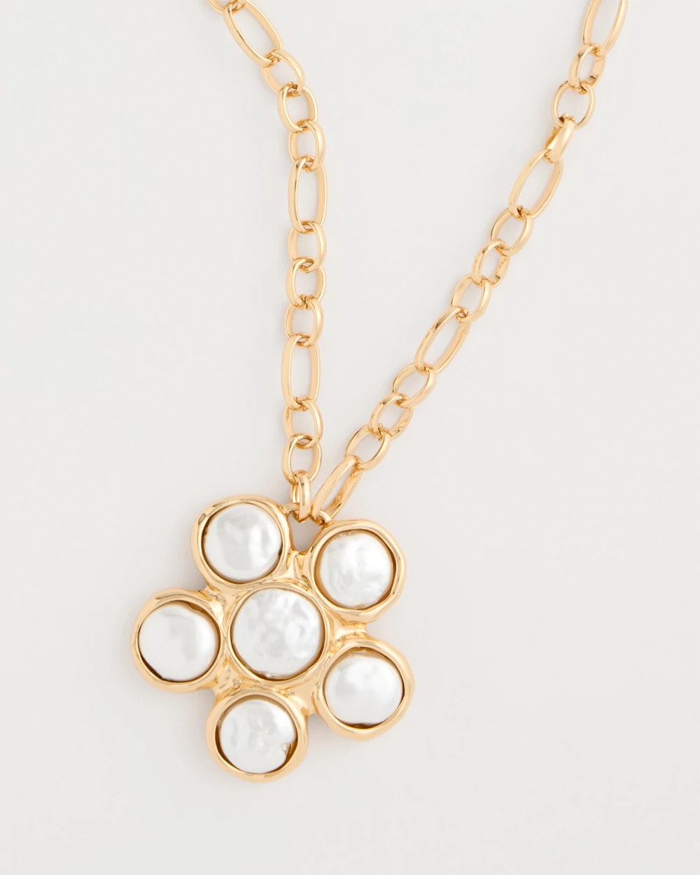 Chico's Siren Faux Pearl Pendant Necklace Pearl