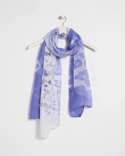 Chico's Ombre Burnout Oblong Scarf Blue