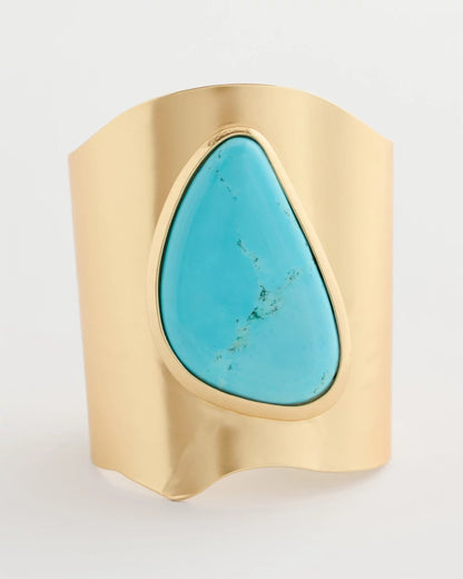 Chico's Turquoise Blue Howlite Statement Cuff Turquoise