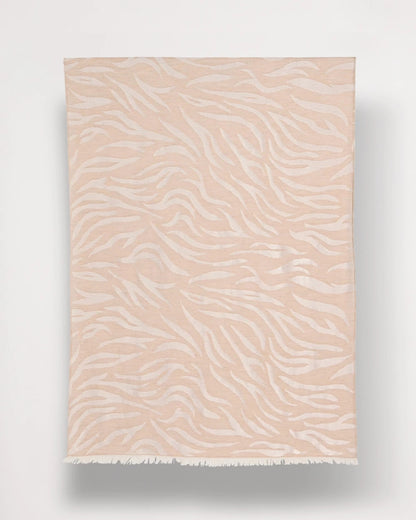 Chico's Neutral Zebra Jacquard Oblong Scarf Neutral