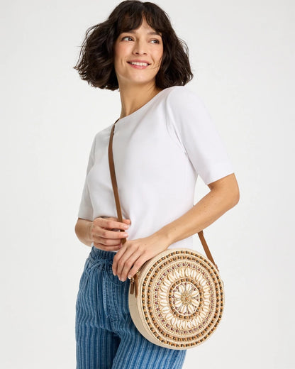 Chico's Seashell-Inspired Crossbody Bag Neutral