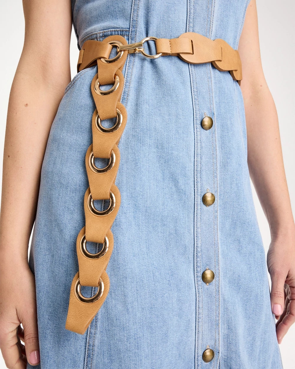Chico's Grommet Belt Brown
