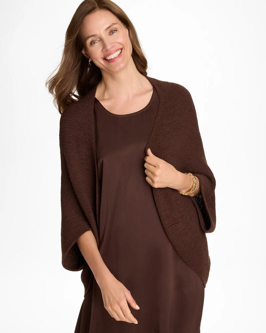 Chico's Knit Cocoon Deep Brown