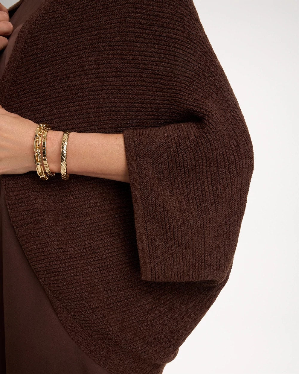 Chico's Knit Cocoon Deep Brown