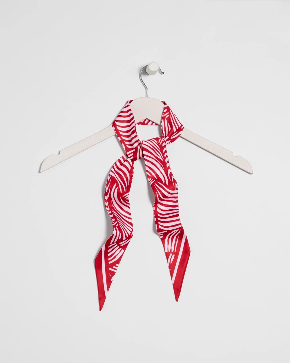 Chico's Printed Skinny Scarf Cherry Lush