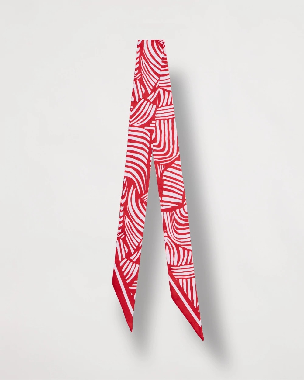 Chico's Printed Skinny Scarf Cherry Lush