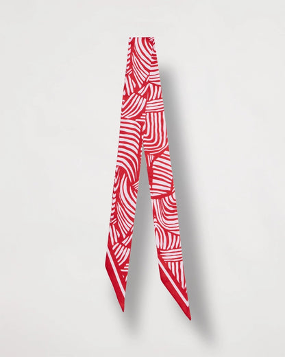 Chico's Printed Skinny Scarf Cherry Lush