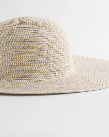Chico's Metallic Straw Sun Hat Neutral