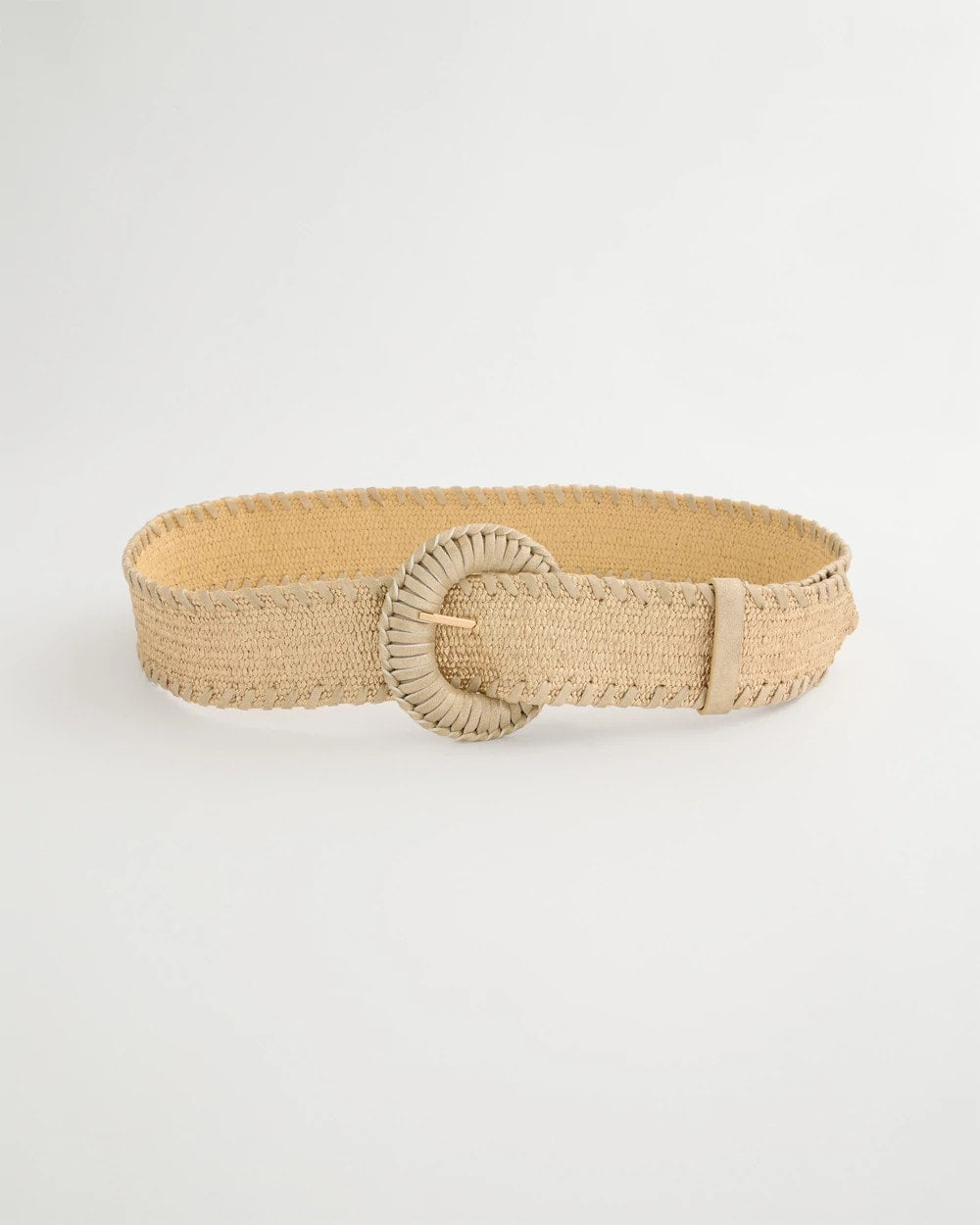 Chico's Chic Metallic Shine Stretch Belt Gold