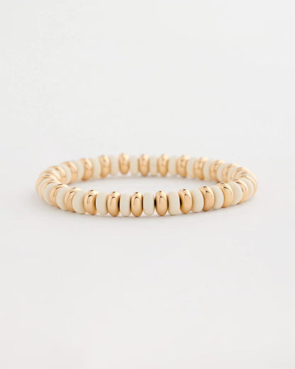 Chico's White Gold Slice Stretch Bracelet White