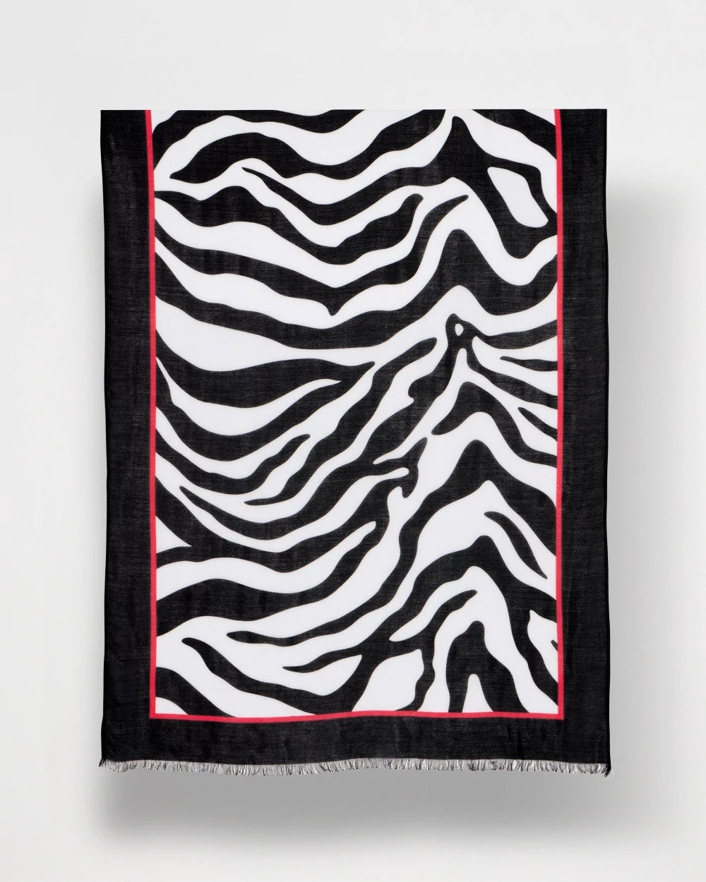 Chico's Animal Print Oblong Scarf Black