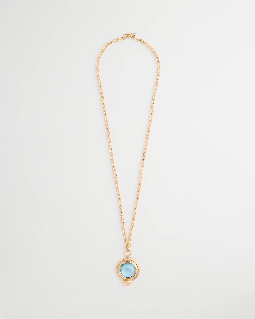 Chico's Twice As Nice Aqua Pendant Necklace Aqua