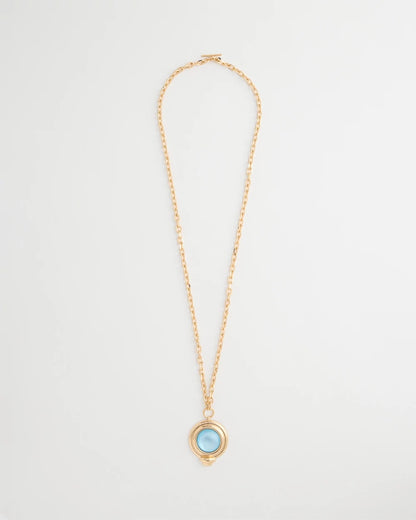Chico's Twice As Nice Aqua Pendant Necklace Aqua