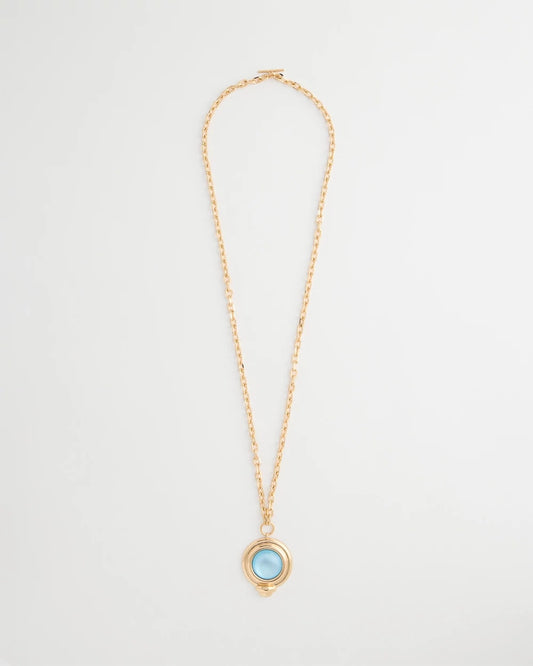 Chico's Twice As Nice Aqua Pendant Necklace Aqua