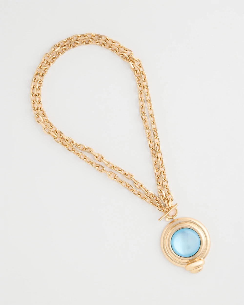 Chico's Twice As Nice Aqua Pendant Necklace Aqua