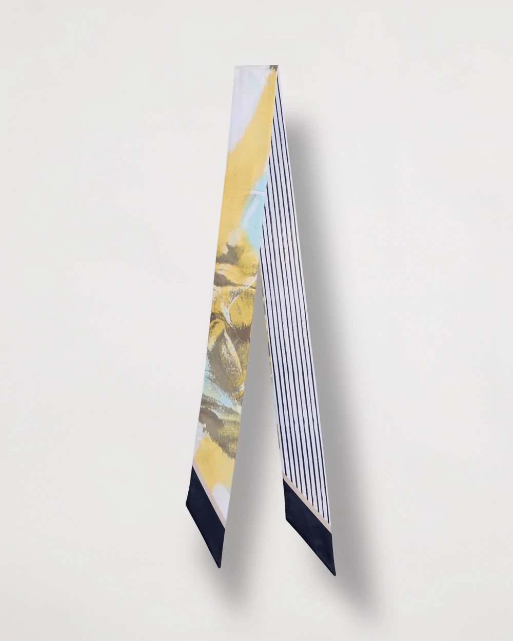 Chico's Striped Skinny Scarf Golden Haze