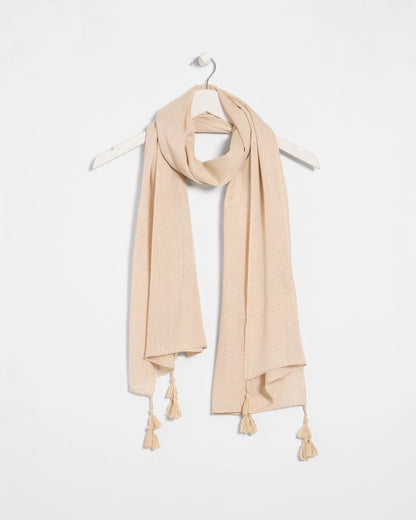 Chico's Lurex Oblong Scarf Neutral