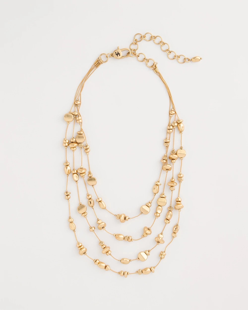 Chico's Golden Nugget Illusion Necklace Gold