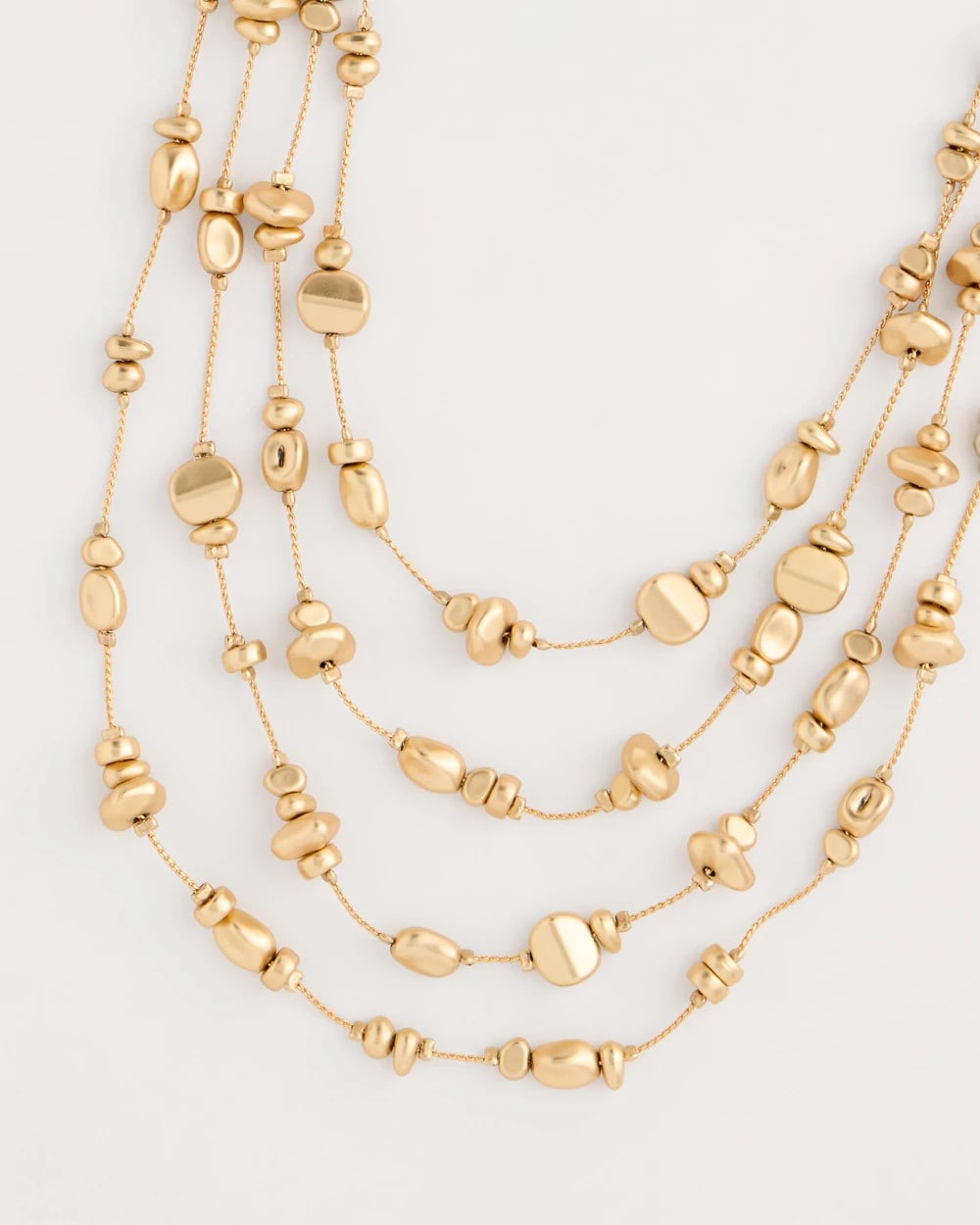 Chico's Golden Nugget Illusion Necklace Gold