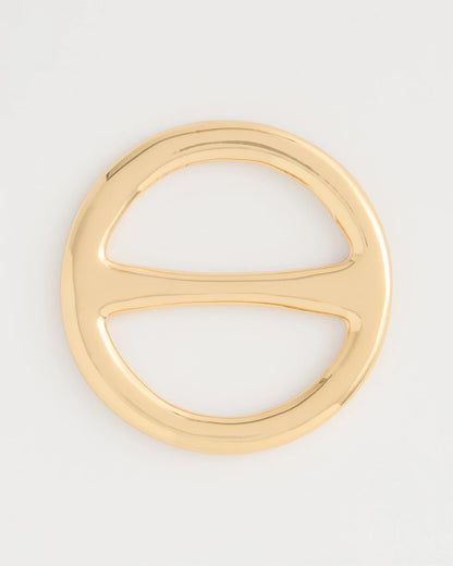 Chico's Golden Round Scarf Ring Gold