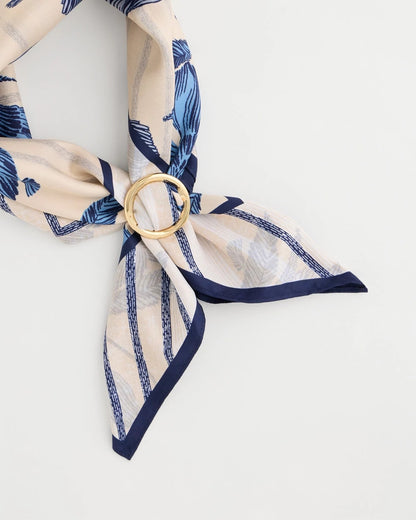 Chico's Golden Round Scarf Ring Gold