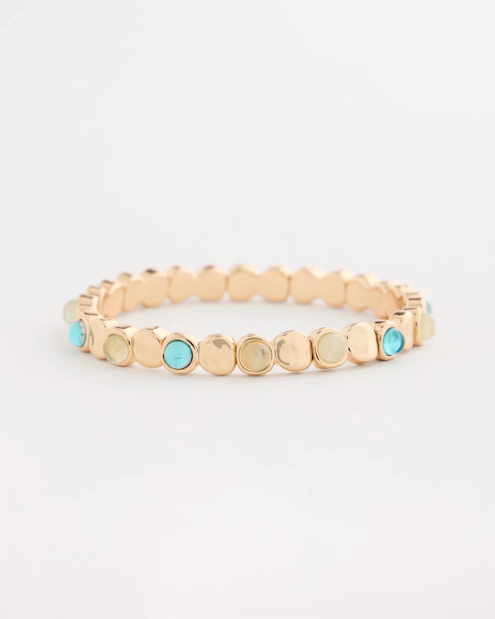 Chico's Quartz Stone Small Stretch Bracelet Light Blue
