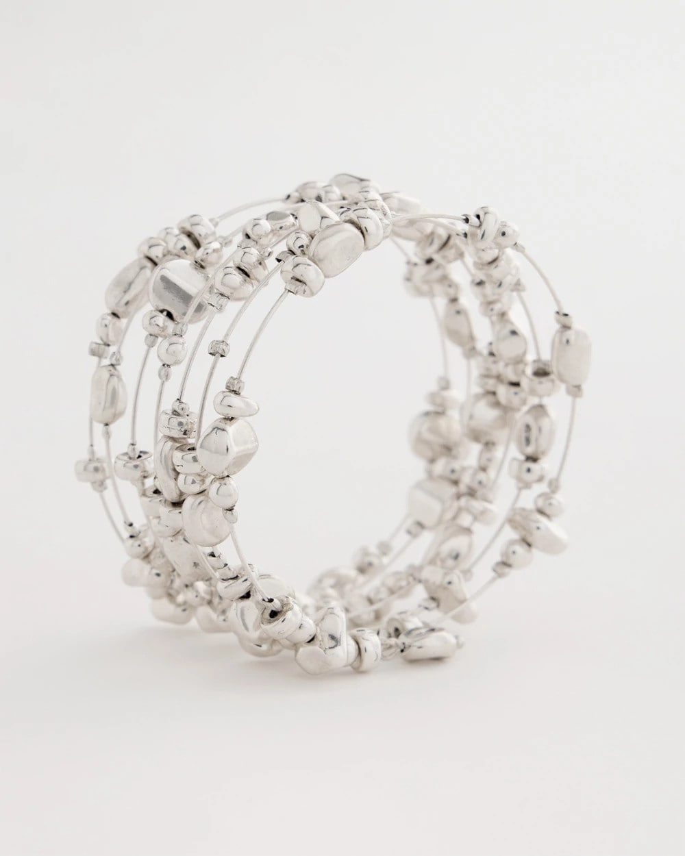 Chico's Silvertone Coil Bracelet Silver