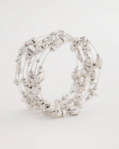 Chico's Silvertone Coil Bracelet Silver