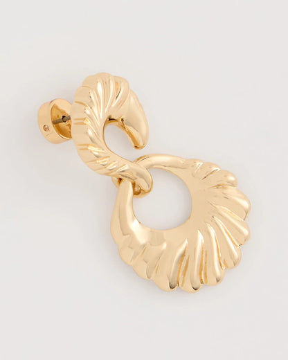 Chico's Golden Doorknocker Earrings Gold