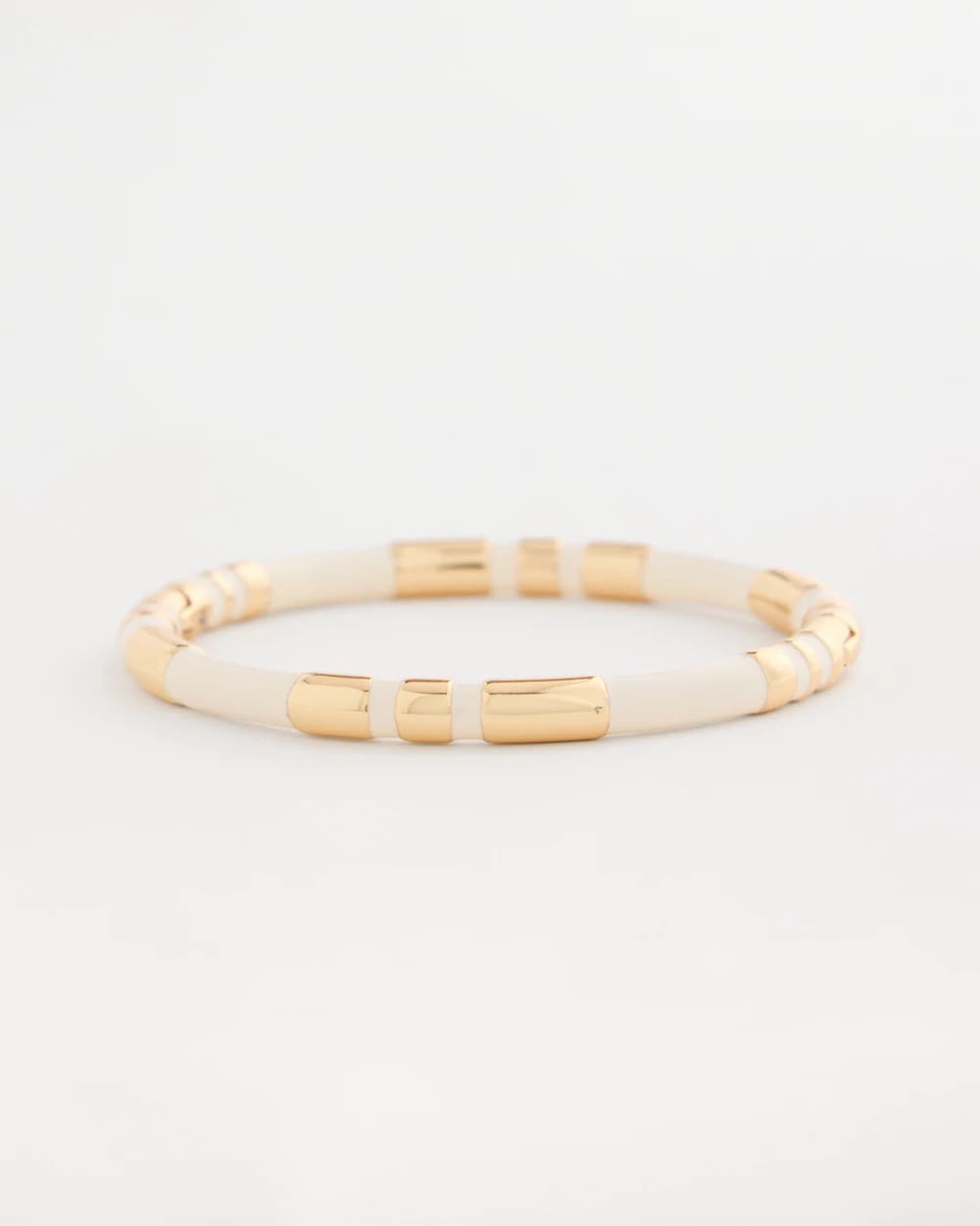 Chico's White Enamel Hinge Bangle White
