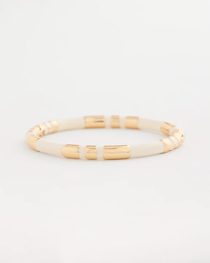 Chico's White Enamel Hinge Bangle White