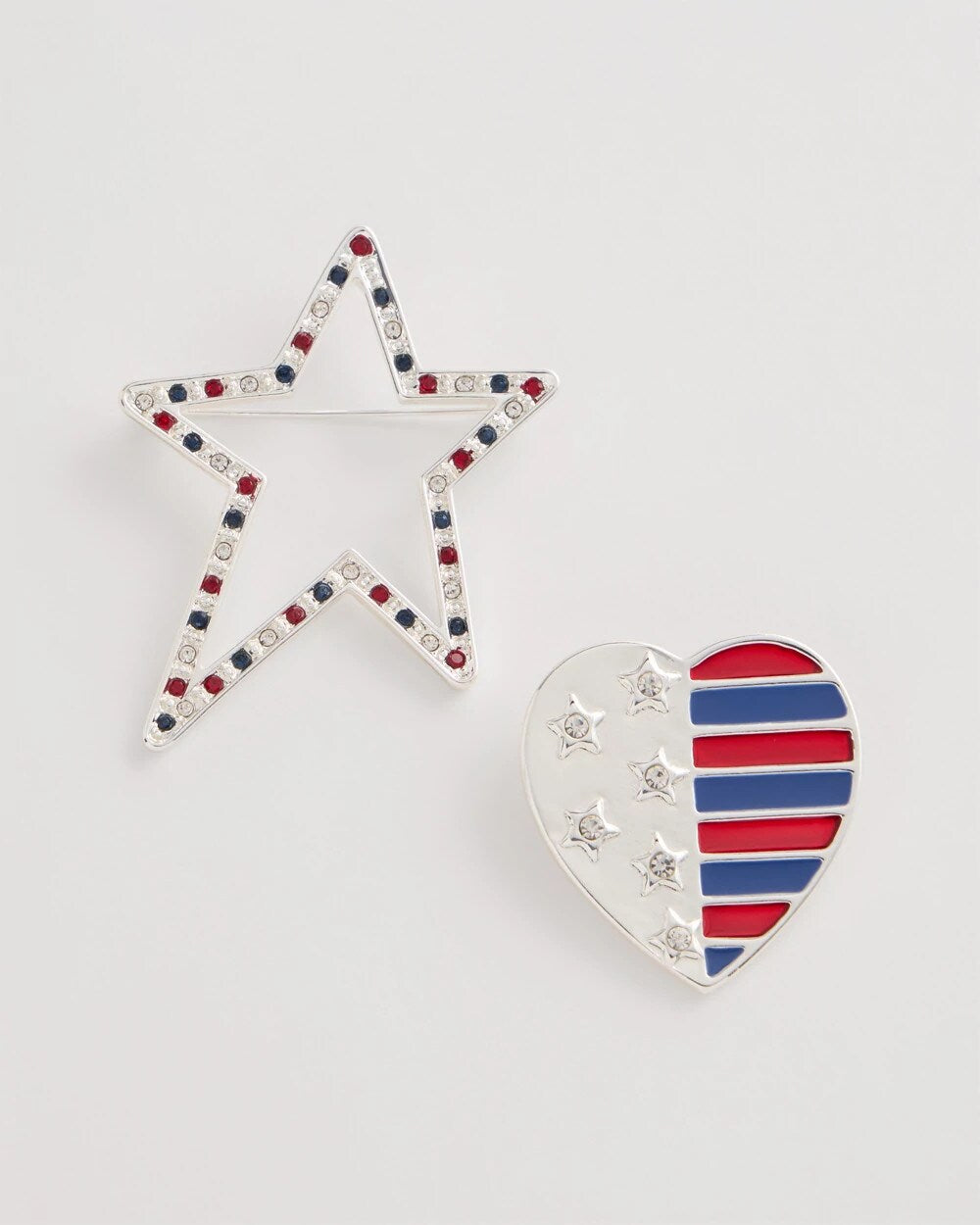 Chico's Americana Brooch Set of Two Multi