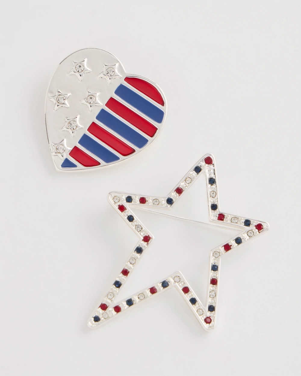 Chico's Americana Brooch Set of Two Multi