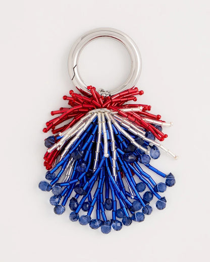 Chico's Fireworks Bag Charm Key Chain Multi